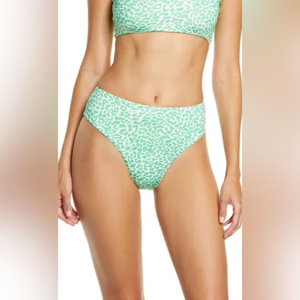 Frankie’s Bikinis Green Leopard Set